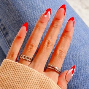 New 🌲Christmas Nails 🌲 with Santa Hat design🎅